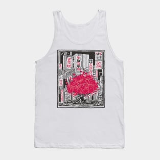 Japanese Sakura Tree Neo Tokyo Style Tank Top